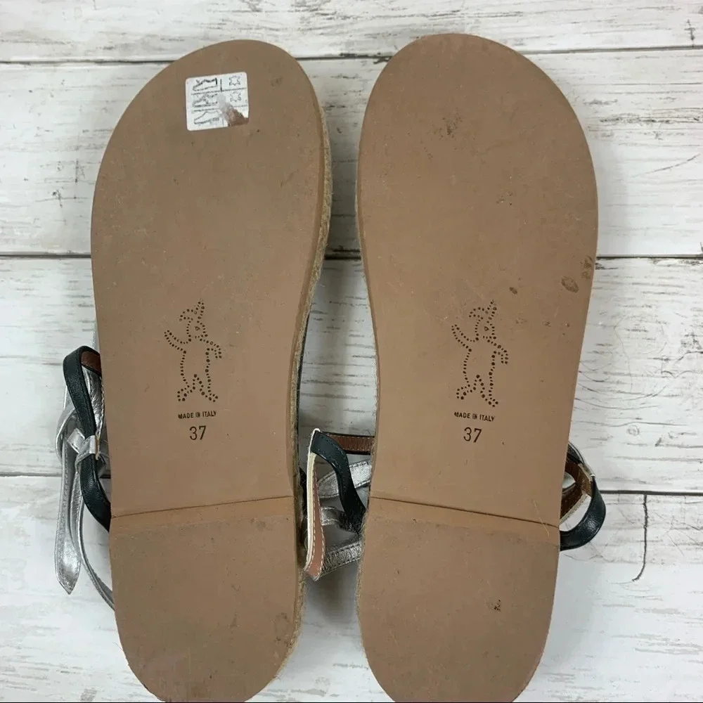 Marni T Strap Leather Sandals Espadrille Platform